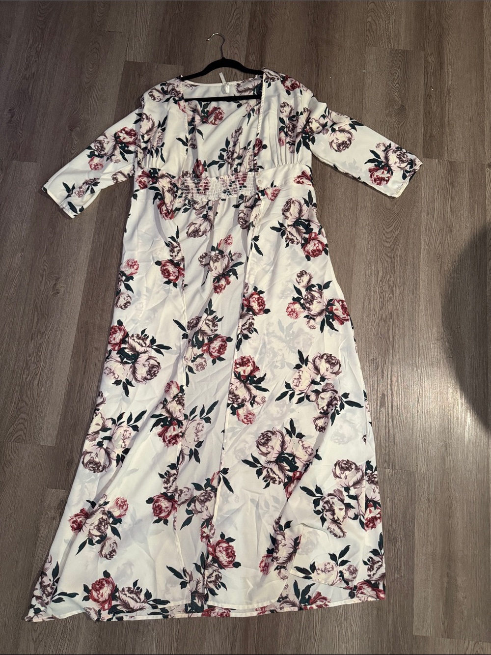 Truth White Maxi Cover with Pink Floral Print